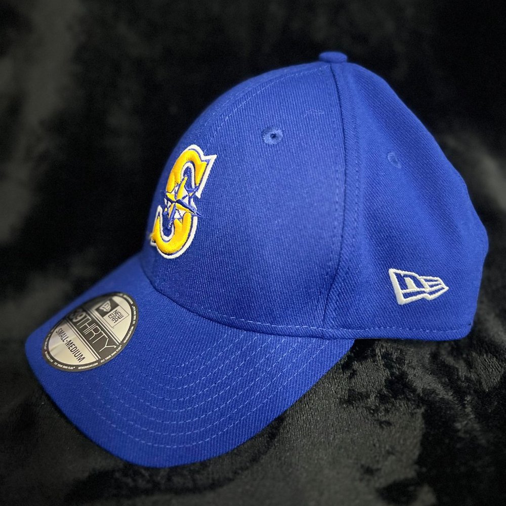 Men's Seattle Mariners New Era Royal Team Classic Alternate 2 39THIRTY Flex Hat - Picture 5 of 8